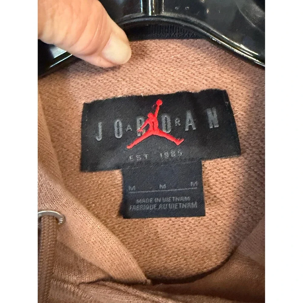 Jordan Flight Hoodie Mens Medium Orange DA9816-256 Essentials Sweatshirt